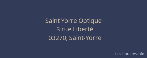 Saint Yorre Optique