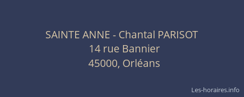 SAINTE ANNE - Chantal PARISOT