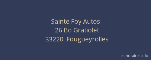 Sainte Foy Autos