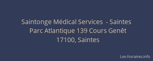 Saintonge Médical Services  - Saintes