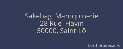Sakebag  Maroquinerie