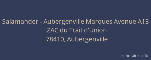 Salamander - Aubergenville Marques Avenue A13
