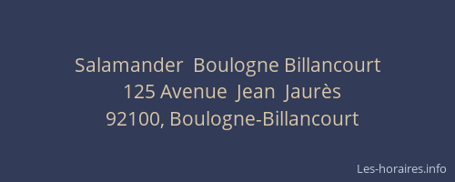 Salamander  Boulogne Billancourt