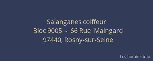 Salanganes coiffeur