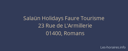 Salaün Holidays Faure Tourisme