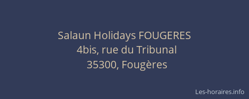 Salaun Holidays FOUGERES