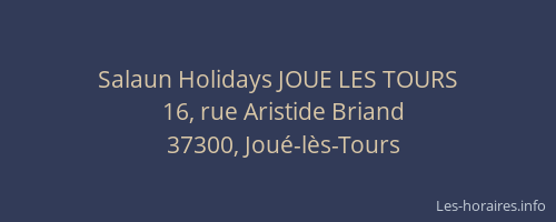 Salaun Holidays JOUE LES TOURS