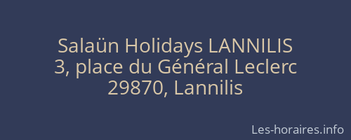Salaün Holidays LANNILIS