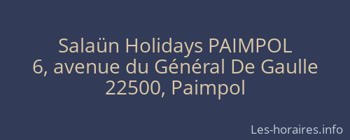 Salaün Holidays PAIMPOL