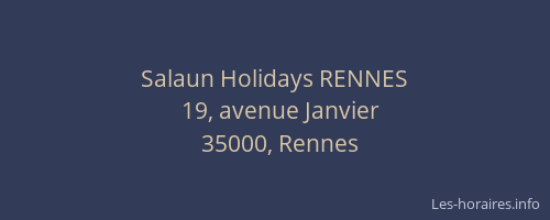 Salaun Holidays RENNES