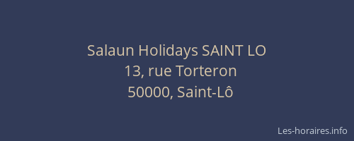 Salaun Holidays SAINT LO