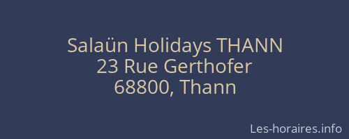 Salaün Holidays THANN