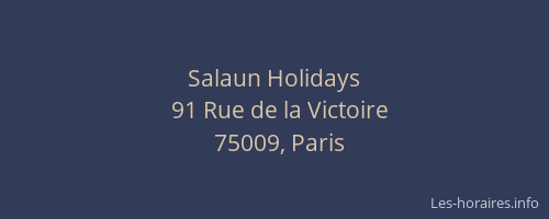 Salaun Holidays