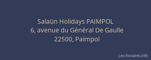 Sala&uuml;n Holidays PAIMPOL