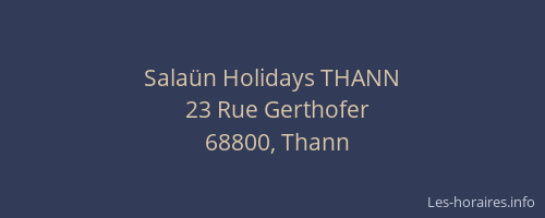 Sala&uuml;n Holidays THANN