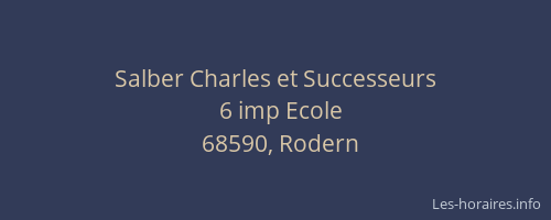 Salber Charles et Successeurs