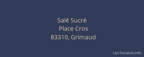Salé Sucré