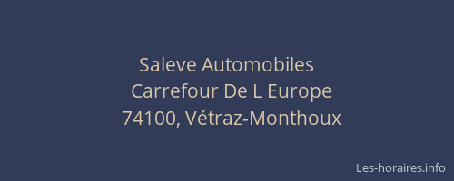 Saleve Automobiles