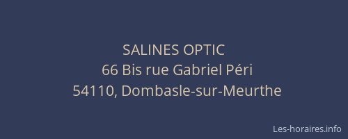SALINES OPTIC