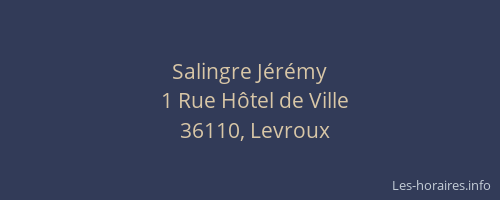 Salingre J&eacute;r&eacute;my