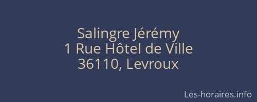 Salingre Jérémy