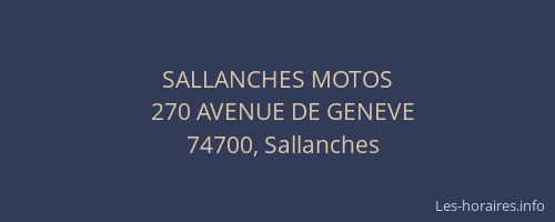 SALLANCHES MOTOS