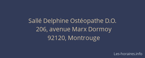 Sallé Delphine Ostéopathe D.O.