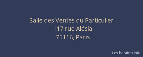 Salle des Ventes du Particulier