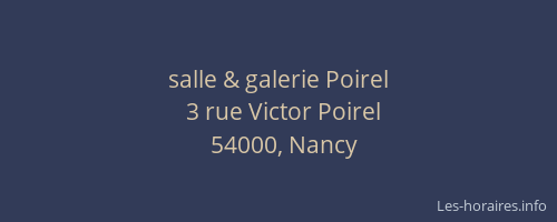 salle & galerie Poirel