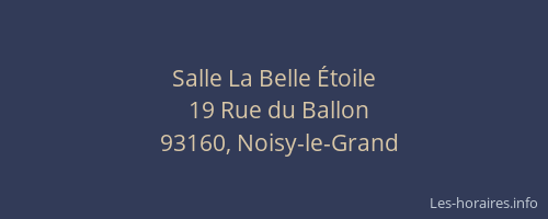 Salle La Belle Étoile