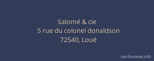 Salom&eacute; & cie
