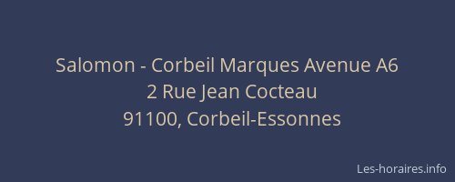 Salomon - Corbeil Marques Avenue A6