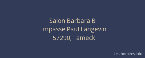 Salon Barbara B