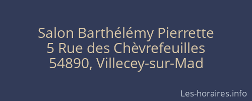 Salon Barthélémy Pierrette