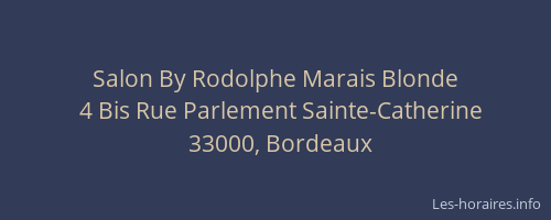 Salon By Rodolphe Marais Blonde