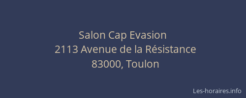 Salon Cap Evasion
