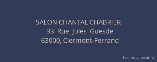 SALON CHANTAL CHABRIER