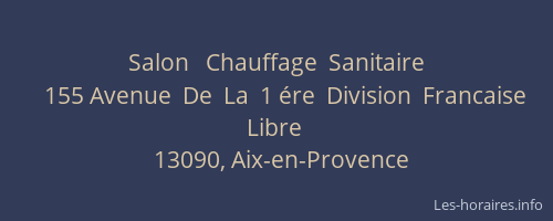 Salon   Chauffage  Sanitaire