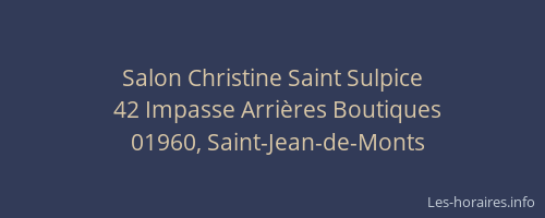 Salon Christine Saint Sulpice