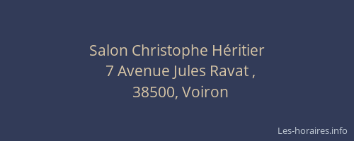 Salon Christophe Héritier