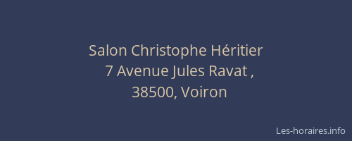 Salon Christophe H&eacute;ritier