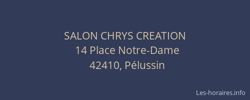 SALON CHRYS CREATION