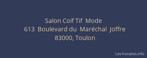 Salon Coif Tif  Mode