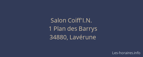 Salon Coiff'I.N.