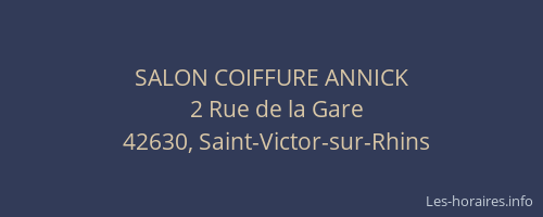 SALON COIFFURE ANNICK