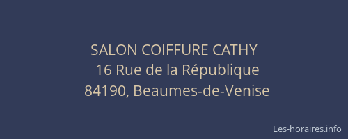 SALON COIFFURE CATHY