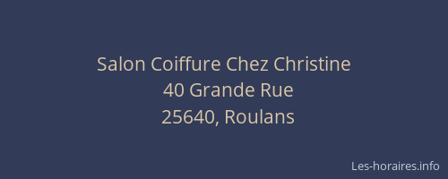 Salon Coiffure Chez Christine