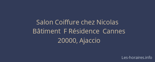 Salon Coiffure chez Nicolas