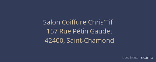 Salon Coiffure Chris'Tif