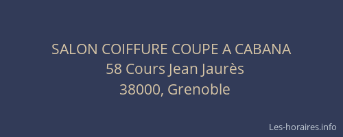 SALON COIFFURE COUPE A CABANA